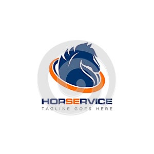 Logo horservice, professional horse service vector