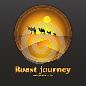 Logo. hot journey. Stock