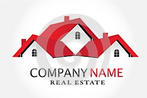 Logo houses real estate vector