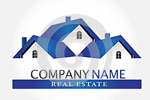 Logo houses real estate vector icon photo