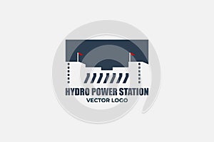 Logo hydro power station vector logo