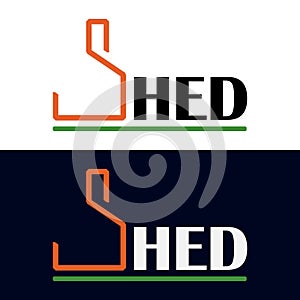 Logo or icon concept for garden shed business.