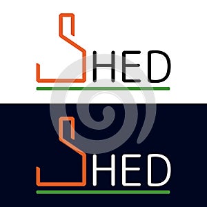 Logo or icon concept for garden shed business.