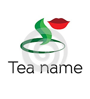 Logo, icon, illustration for a tea brand with isol