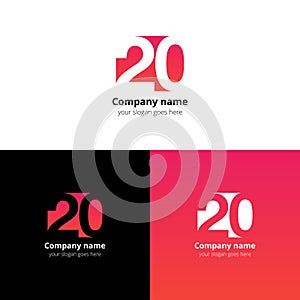 12 logo icon numbers vector with gold color years concept.