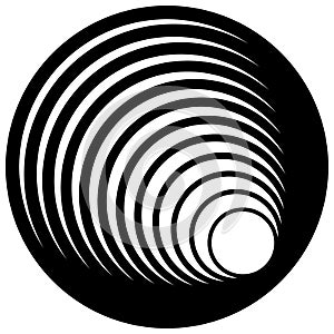 Logo, icon shape with 3 circles - Spiral, vortex logo.