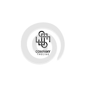 Logo, icon, symbol, company or business monogram has the meaning of togetherness to strengthen a sense of consistency