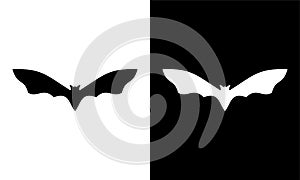 logo icon vector illustration black and white batman
