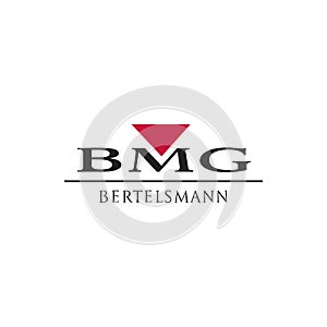 BMG logo editorial illustrative on white background