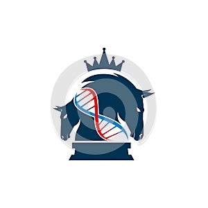 Logo illustration horse genetic mix illustration
