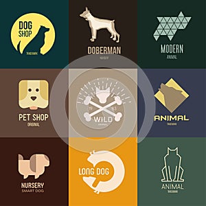 Logo inspiration for shops, companies, advertising with dog photo