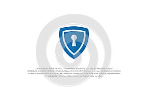 logo key hole and shield security