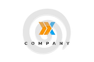 logo ldouble letter x abstract business