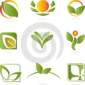 Logo, Leaf, Natural, Eco, Bio