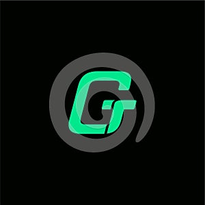 logo letter GT, TG, GTR GR G and T Vector