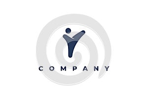 logo letter y kick martial art