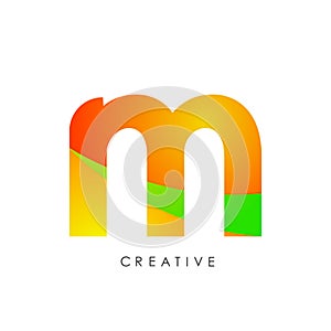 Logo M Letter Design with colorful Fonts and Creative Letters.