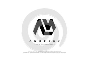 AM Logo or M Logo Design photo