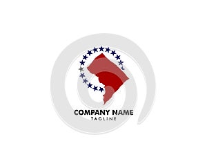 Logo Map of the Washington D.C District