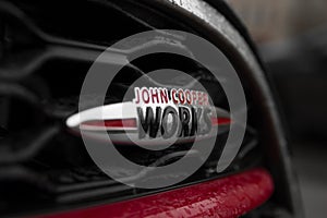 Logo mini cooper with drop rain