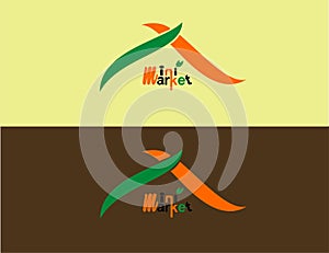 Logo mini market shopping station logo design. simple logo
