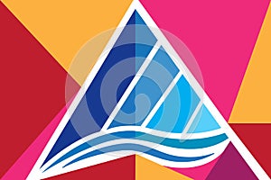 Logo mountains icon logotype vector