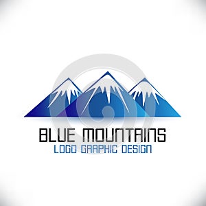 Logo mountains icon logotype vector photo