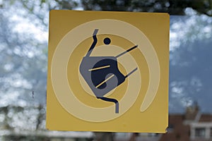 Logo Of A Mouthcap At A Bus Stop At Driemond The Netherlands 12-5-2021