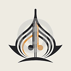 The logo for a music studio, featuring an abstract representation of a symphony, Create an abstract representation of a symphony,