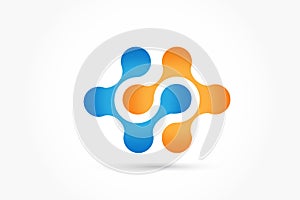 Logo nano technology vector icon