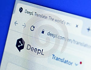 DeepL translator website