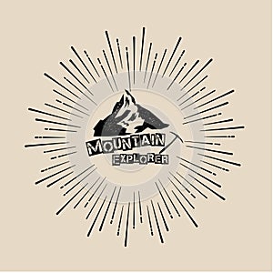 Logo outdoor, mountain, explorer