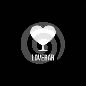Love bar logo creative idea