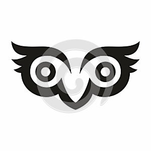 Logo owl eyes template icon