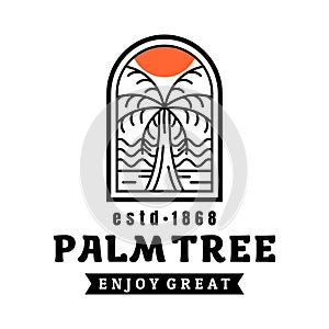 Logo Palm Tree Window frame