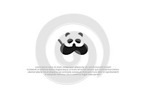 logo panda ninja silhouette shinobi