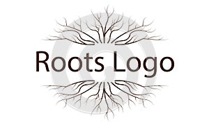 Logo with a pattern of tree roots