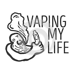 logo of the person with an electronic cigarette