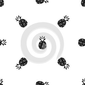 Logo pineapple pattern seamless vector