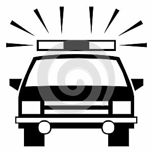 Logo police car editable vector eps file