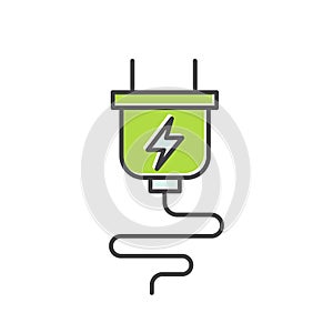 Logo of Power Supply Plug Charger, Electric and Renewable Energy Symbol