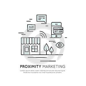 Logo of Proximity Marketing, Public Hotspot Zone Wireless Internet Wi-Fi Free. Sending messages, information and offers to users, photo