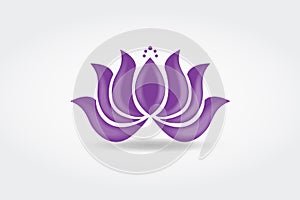 Logo purple lotus elegance flower