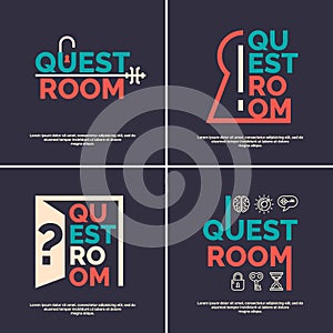 The logo for the quest room.