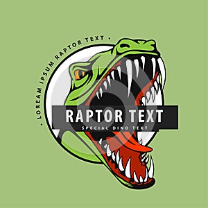 Logo with a raptor on a green background