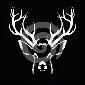Logo of a reindeer on a dark background