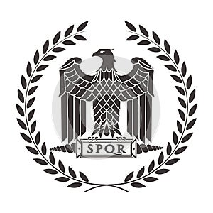 Logo of the Roman eagle. photo