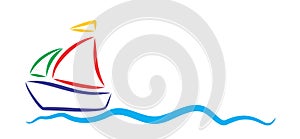 Logo sailing vessel.
