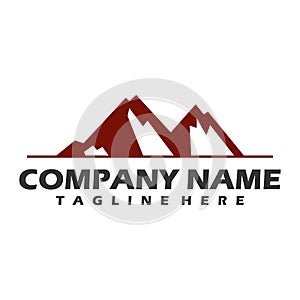 Logo sample with mountain and snow head