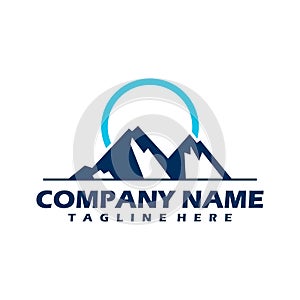 Logo sample with mountain and snow head